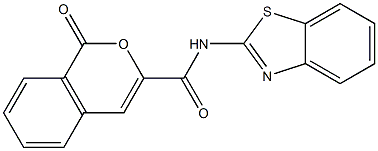 N-(1,3-benzothiazol-2-yl)-1-oxo-1H-isochromene-3-carboxamide Struktur