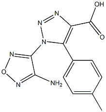 1-(4-amino-1,2,5-oxadiazol-3-yl)-5-(4-methylphenyl)-1H-1,2,3-triazole-4-carboxylicacid Struktur