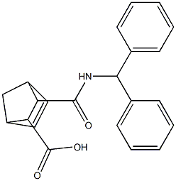 3-[(benzhydrylamino)carbonyl]bicyclo[2.2.1]hept-5-ene-2-carboxylic acid Struktur