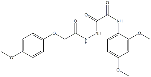 N-(2,4-dimethoxyphenyl)-2-{2-[(4-methoxyphenoxy)acetyl]hydrazino}-2-oxoacetamide Struktur