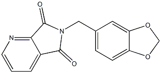 6-(1,3-benzodioxol-5-ylmethyl)-5H-pyrrolo[3,4-b]pyridine-5,7(6H)-dione Struktur