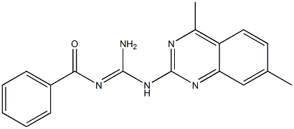 N''-benzoyl-N-(4,7-dimethyl-2-quinazolinyl)guanidine Struktur