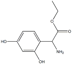 ethyl amino(2,4-dihydroxyphenyl)acetate Struktur