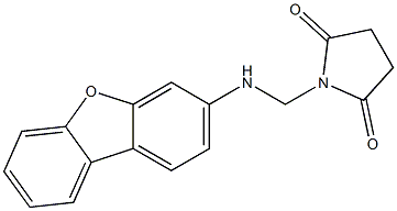 1-[(dibenzo[b,d]furan-3-ylamino)methyl]-2,5-pyrrolidinedione Struktur