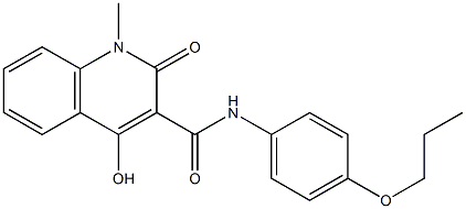 4-hydroxy-1-methyl-2-oxo-N-(4-propoxyphenyl)-1,2-dihydroquinoline-3-carboxamide Struktur