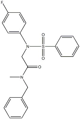 N-benzyl-2-[4-fluoro(phenylsulfonyl)anilino]-N-methylacetamide Struktur