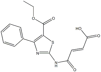 4-{[5-(ethoxycarbonyl)-4-phenyl-1,3-thiazol-2-yl]amino}-4-oxo-2-butenoic acid Struktur