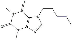 1,3-dimethyl-7-pentyl-3,7-dihydro-1H-purine-2,6-dione Struktur