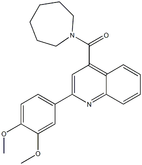 4-(1-azepanylcarbonyl)-2-(3,4-dimethoxyphenyl)quinoline Struktur