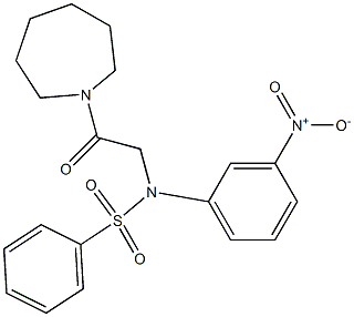 N-(2-azepan-1-yl-2-oxoethyl)-N-{3-nitrophenyl}benzenesulfonamide Struktur