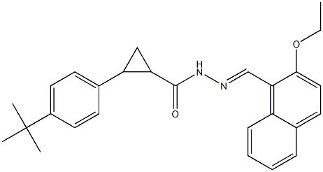 2-(4-tert-butylphenyl)-N'-[(2-ethoxy-1-naphthyl)methylene]cyclopropanecarbohydrazide Struktur