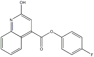 4-fluorophenyl 2-hydroxy-4-quinolinecarboxylate Struktur