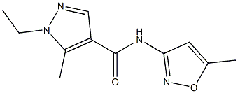 1-ethyl-5-methyl-N-(5-methyl-3-isoxazolyl)-1H-pyrazole-4-carboxamide Struktur