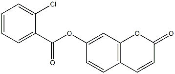 2-oxo-2H-chromen-7-yl 2-chlorobenzoate Struktur