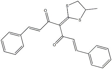 4-(4-methyl-1,3-dithiolan-2-ylidene)-1,7-diphenyl-1,6-heptadiene-3,5-dione Struktur