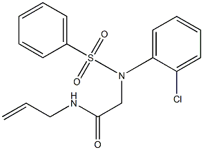 N-allyl-2-[2-chloro(phenylsulfonyl)anilino]acetamide Struktur