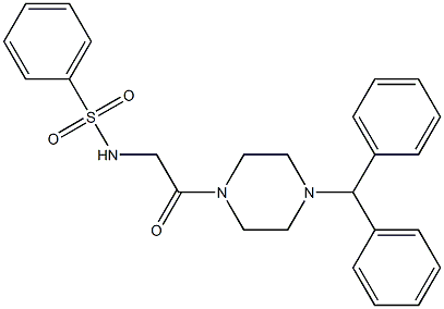 N-[2-(4-benzhydryl-1-piperazinyl)-2-oxoethyl]benzenesulfonamide Struktur