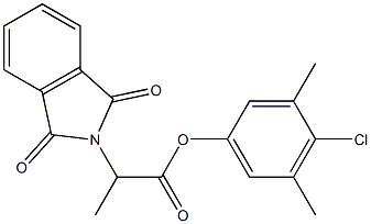 4-chloro-3,5-dimethylphenyl 2-(1,3-dioxo-1,3-dihydro-2H-isoindol-2-yl)propanoate Struktur