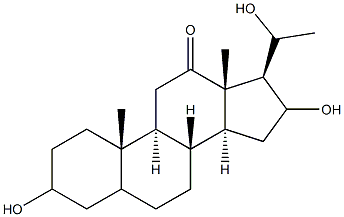 3,16,20-trihydroxypregnan-12-one Struktur