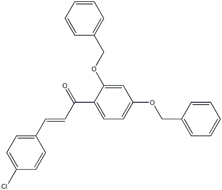 1-[2,4-bis(benzyloxy)phenyl]-3-(4-chlorophenyl)-2-propen-1-one Struktur