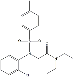 2-{2-chloro[(4-methylphenyl)sulfonyl]anilino}-N,N-diethylacetamide Struktur