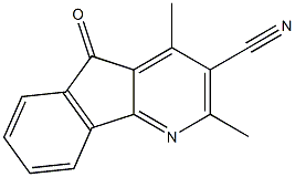 2,4-dimethyl-5-oxo-5H-indeno[1,2-b]pyridine-3-carbonitrile Struktur