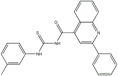 N-(3-methylphenyl)-N'-[(2-phenyl-4-quinolinyl)carbonyl]thiourea Struktur