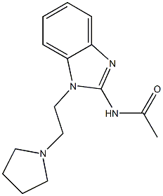 N-{1-[2-(1-pyrrolidinyl)ethyl]-1H-benzimidazol-2-yl}acetamide Struktur