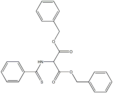 dibenzyl 2-(benzothioylamino)malonate Struktur