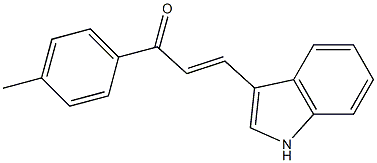 3-(1H-indol-3-yl)-1-(4-methylphenyl)-2-propen-1-one Struktur