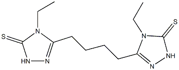 4-ethyl-5-[4-(4-ethyl-5-thioxo-4,5-dihydro-1H-1,2,4-triazol-3-yl)butyl]-2,4-dihydro-3H-1,2,4-triazole-3-thione Struktur