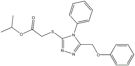 isopropyl {[5-(phenoxymethyl)-4-phenyl-4H-1,2,4-triazol-3-yl]sulfanyl}acetate Struktur