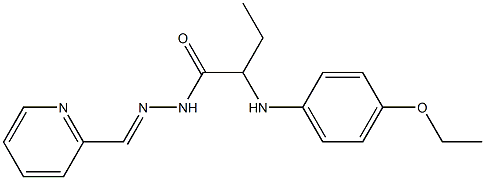 2-(4-ethoxyanilino)-N'-(2-pyridinylmethylene)butanohydrazide Struktur