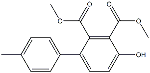 dimethyl 4-hydroxy-4'-methyl[1,1'-biphenyl]-2,3-dicarboxylate Struktur