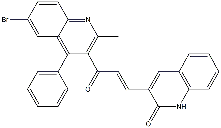 3-[3-(6-bromo-2-methyl-4-phenyl-3-quinolinyl)-3-oxo-1-propenyl]-2(1H)-quinolinone Struktur