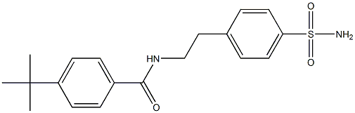 N-{2-[4-(aminosulfonyl)phenyl]ethyl}-4-tert-butylbenzamide Struktur