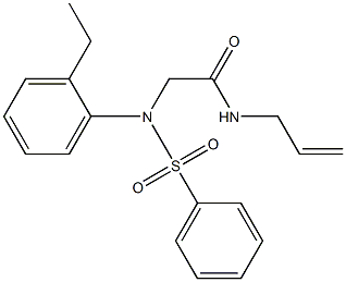 N-allyl-2-[2-ethyl(phenylsulfonyl)anilino]acetamide Struktur