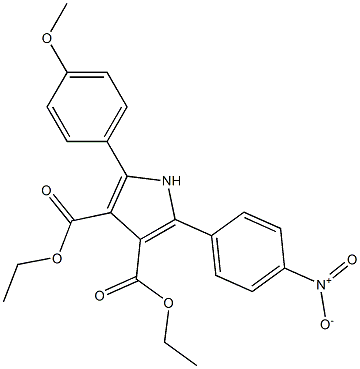 diethyl 2-{4-nitrophenyl}-5-(4-methoxyphenyl)-1H-pyrrole-3,4-dicarboxylate Struktur