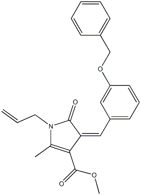 methyl 1-allyl-4-[3-(benzyloxy)benzylidene]-2-methyl-5-oxo-4,5-dihydro-1H-pyrrole-3-carboxylate Struktur