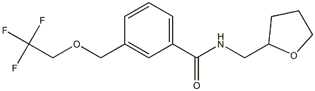 N-(tetrahydro-2-furanylmethyl)-3-[(2,2,2-trifluoroethoxy)methyl]benzamide Struktur