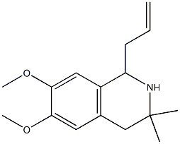 1-allyl-6,7-dimethoxy-3,3-dimethyl-1,2,3,4-tetrahydroisoquinoline Struktur