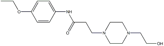 N-(4-ethoxyphenyl)-3-[4-(2-hydroxyethyl)-1-piperazinyl]propanamide Struktur