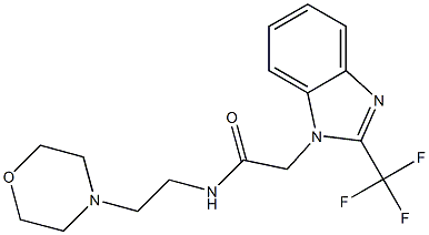 N-[2-(4-morpholinyl)ethyl]-2-[2-(trifluoromethyl)-1H-benzimidazol-1-yl]acetamide Struktur