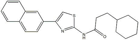 3-cyclohexyl-N-[4-(2-naphthyl)-1,3-thiazol-2-yl]propanamide Struktur