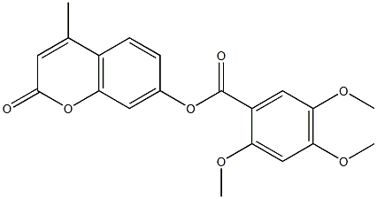 4-methyl-2-oxo-2H-chromen-7-yl 2,4,5-trimethoxybenzoate Struktur