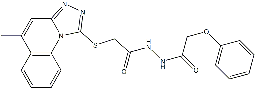 2-[(5-methyl[1,2,4]triazolo[4,3-a]quinolin-1-yl)sulfanyl]-N'-(phenoxyacetyl)acetohydrazide Struktur