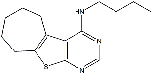 N-butyl-N-(6,7,8,9-tetrahydro-5H-cyclohepta[4,5]thieno[2,3-d]pyrimidin-4-yl)amine Struktur