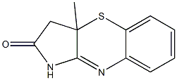 3a-methyl-3,3a-dihydropyrrolo[3,2-b][1,4]benzothiazin-2(1H)-one Struktur