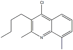 3-butyl-4-chloro-2,8-dimethylquinoline Struktur