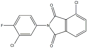 4-chloro-2-(3-chloro-4-fluorophenyl)-1H-isoindole-1,3(2H)-dione Struktur